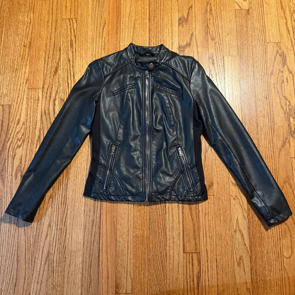 Guess Black Leather Jacket